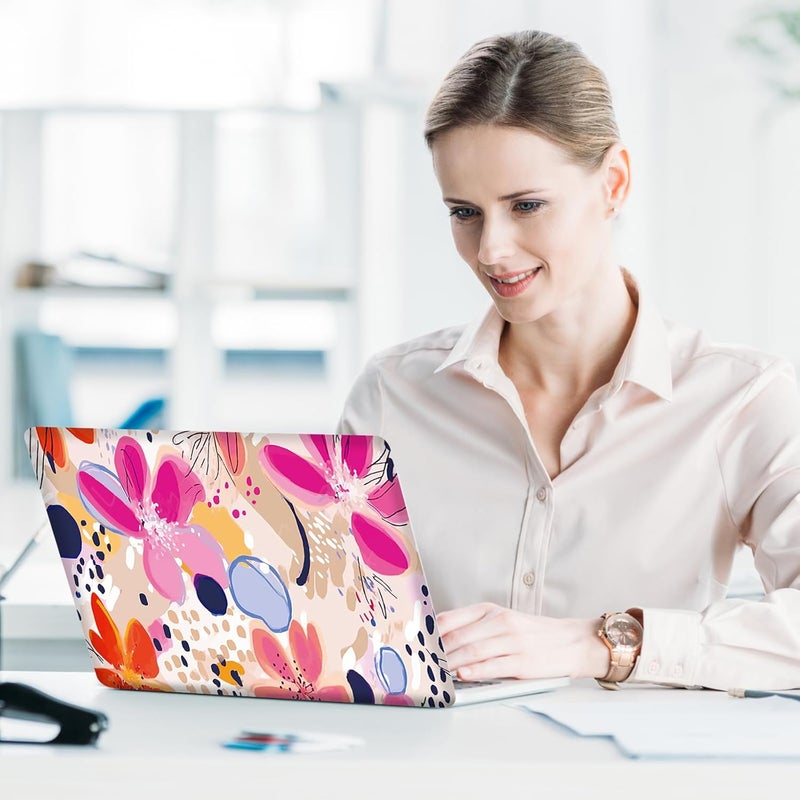 ARTSO Laptop Skin Sticker Decal, 17 17.3inch Laptop Netbook PC Notebook Universal Vinyl Reusable Skin Sticker Cover Personalized Art Case Protector, Flower Abstract - Image 5